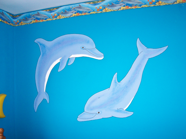 Dolphins mural