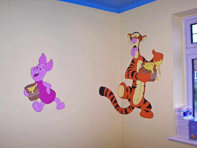 Tigger and Piglet mural